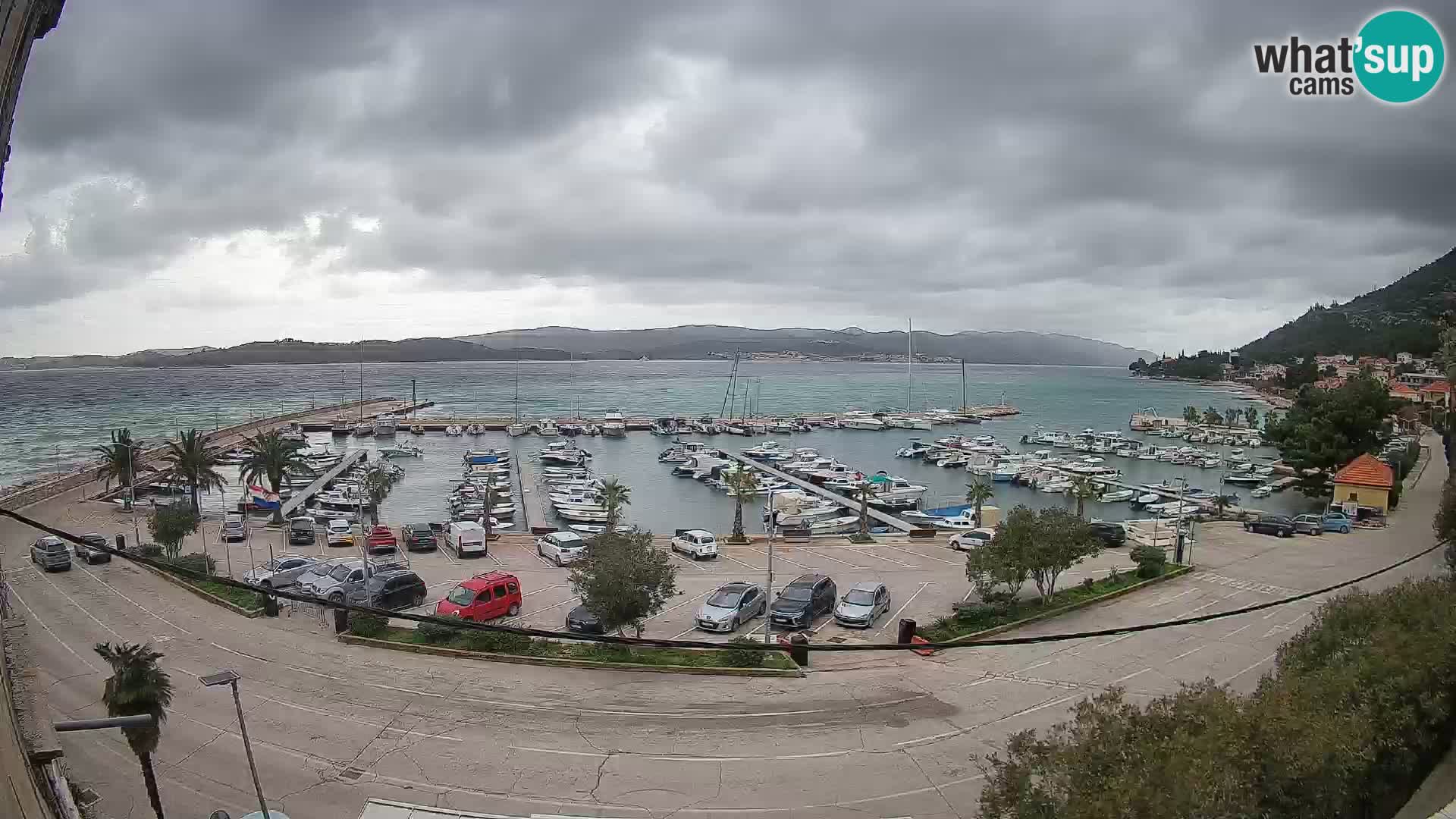 Spletna kamera Orebić Riva – Trajekt za Korčulo v živo