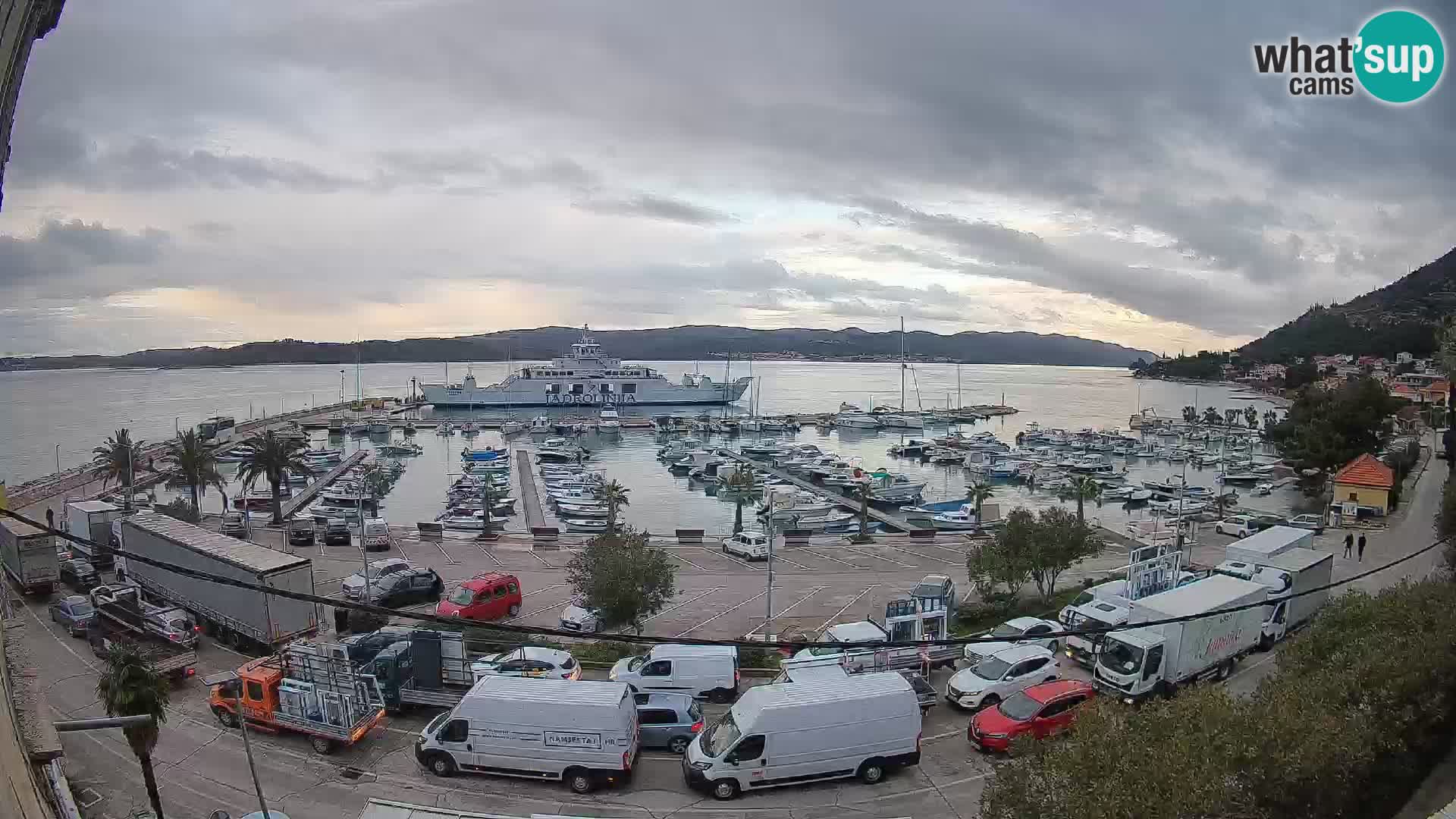Webcam Orebić Riva – Ferry vers Korčula en direct