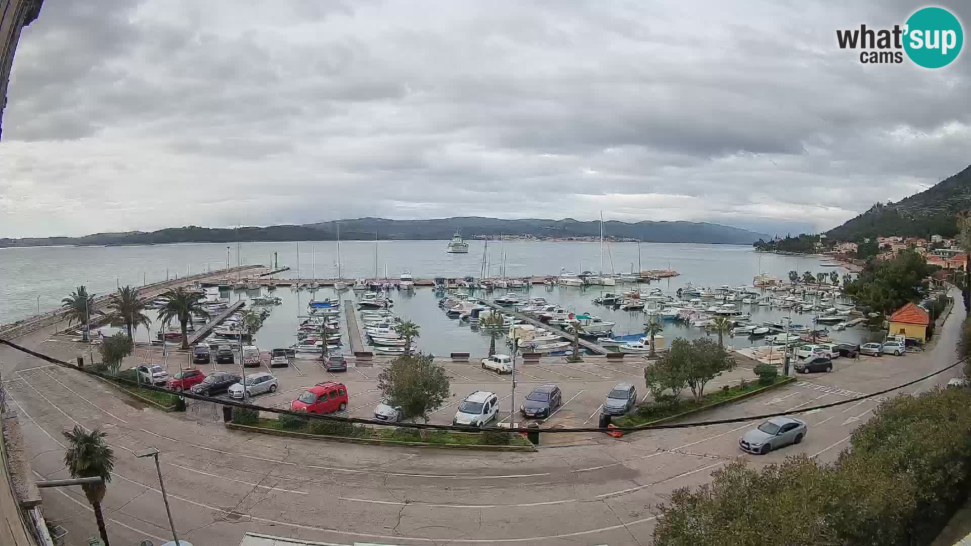 Webcam Orebić Uferpromenade – Fähre nach Korčula Live