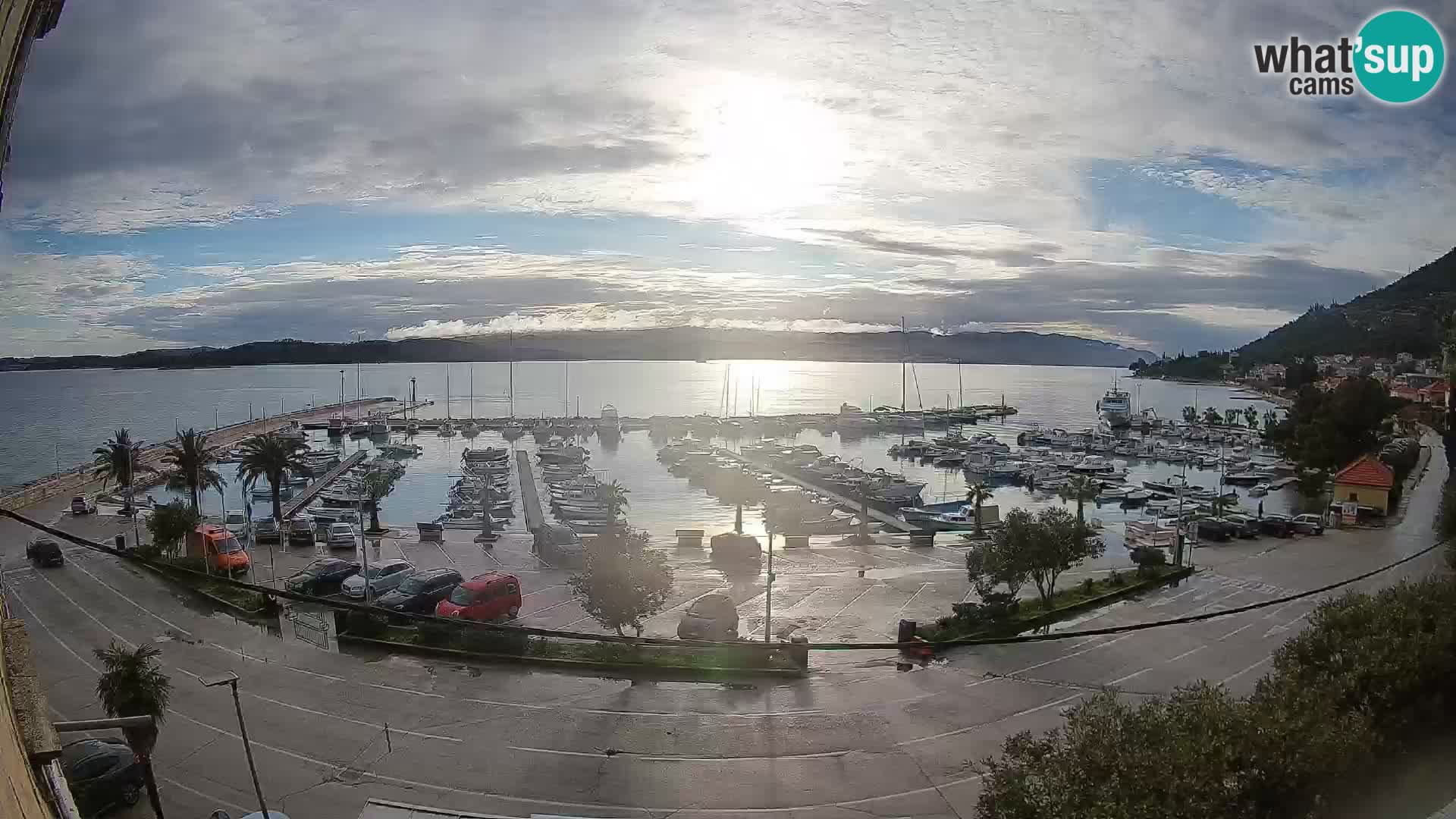 Webcam Orebić Uferpromenade – Fähre nach Korčula Live
