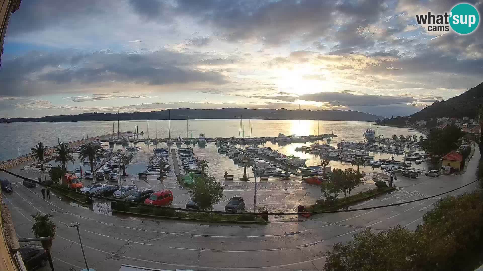 Spletna kamera Orebić Riva – Trajekt za Korčulo v živo