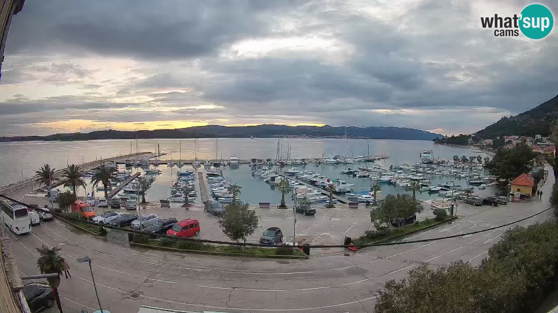 Webcam Orebić Uferpromenade – Fähre nach Korčula Live