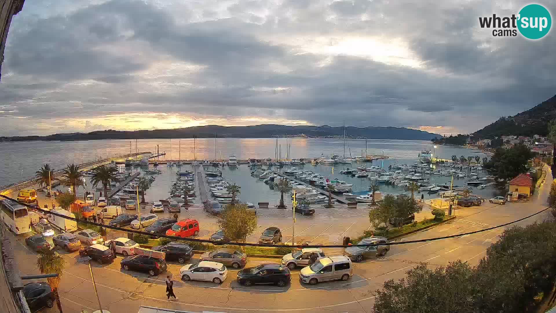 Webcam Orebić Riva – Ferry a Korčula en vivo
