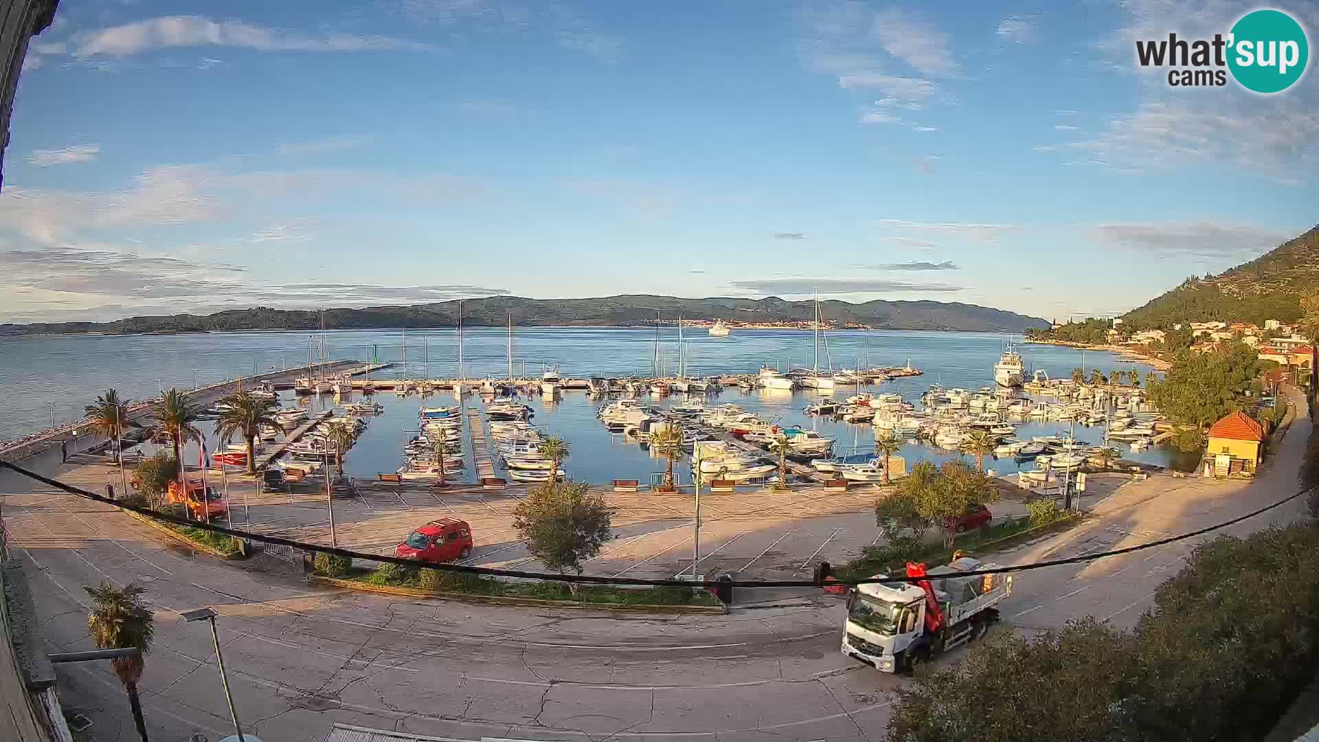 Spletna kamera Orebić Riva – Trajekt za Korčulo v živo