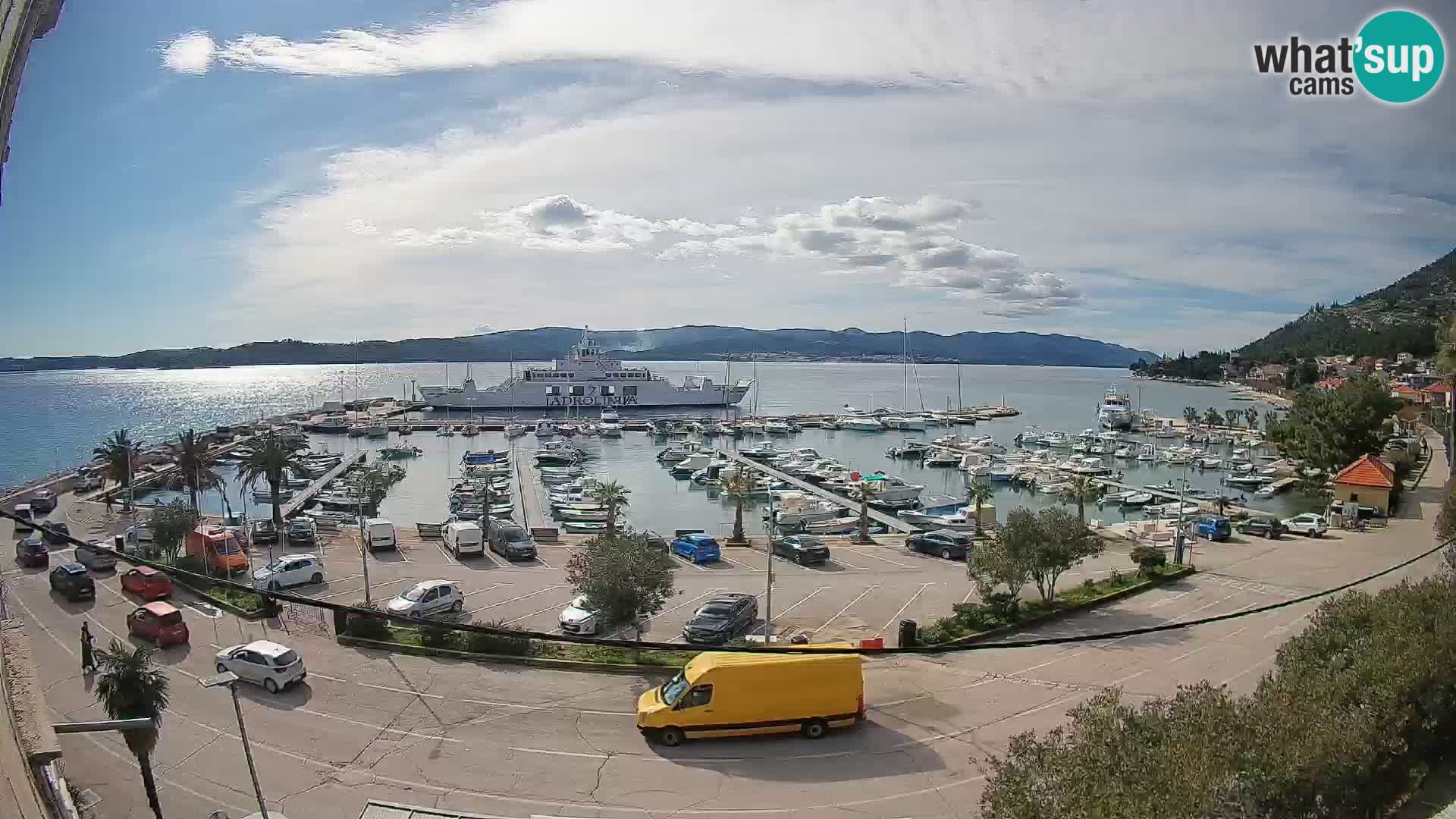 Web kamera Orebić Riva – Trajekt za Korčulu uživo