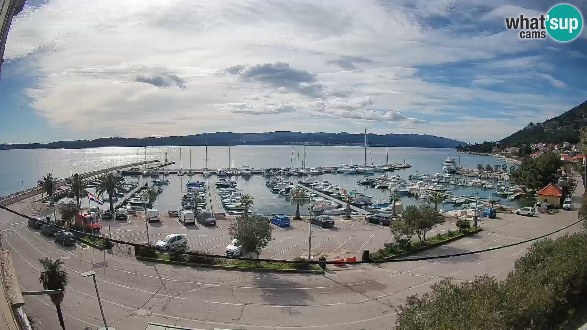 Webcam Orebić Uferpromenade – Fähre nach Korčula Live