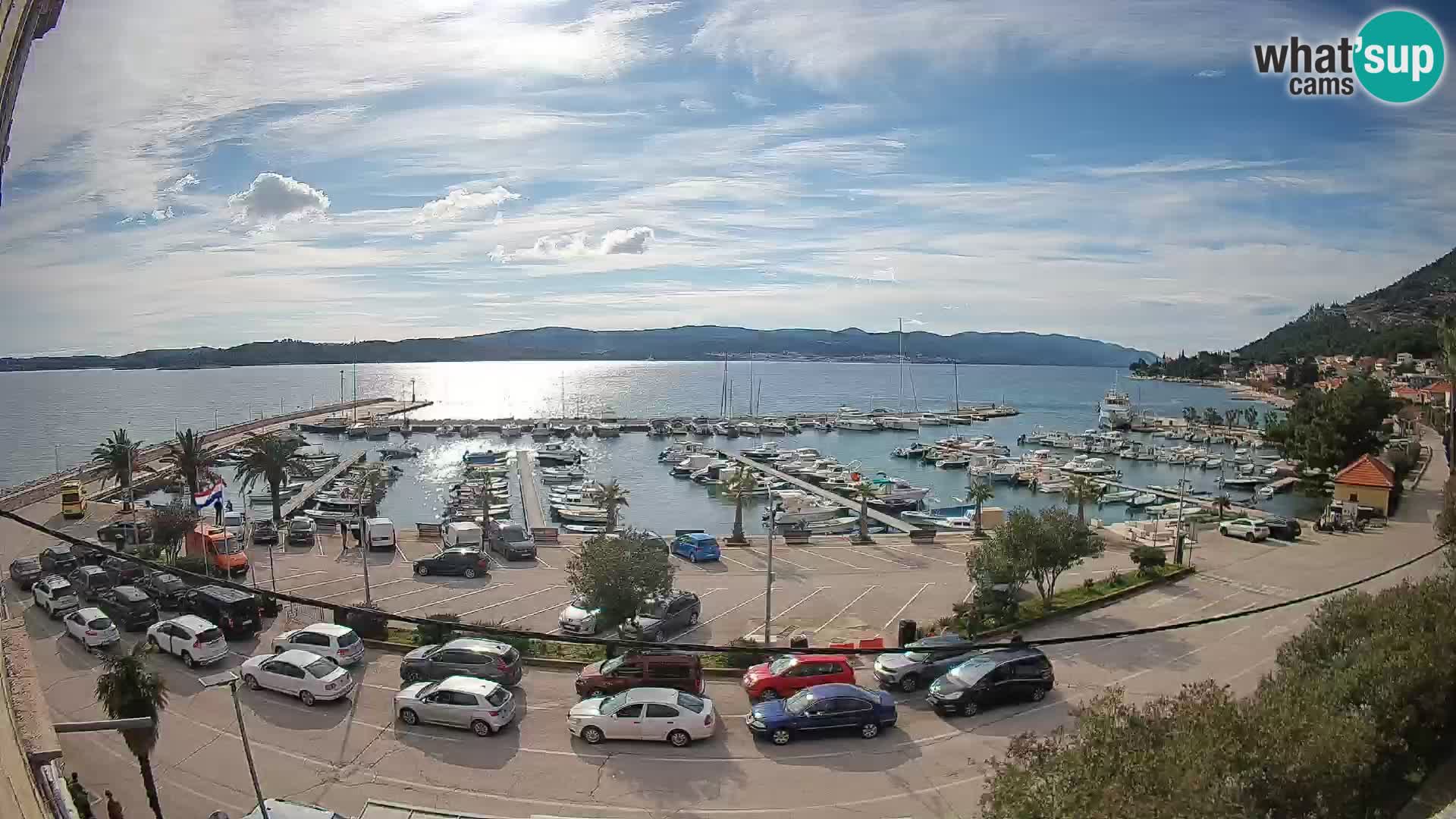 Webcam Orebić Riva – Ferry a Korčula en vivo