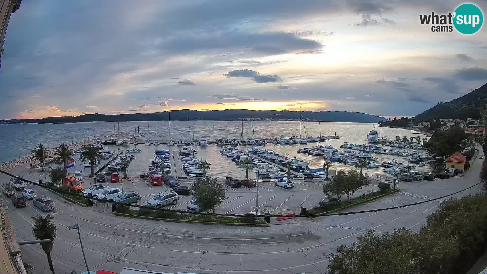 Webcam Orebić Uferpromenade – Fähre nach Korčula Live
