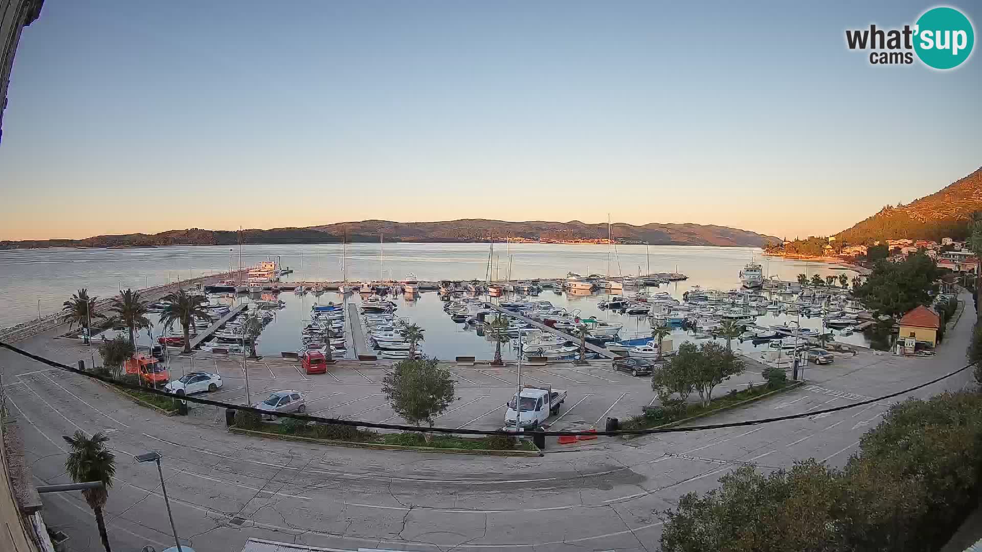 Webcam Orebić Uferpromenade – Fähre nach Korčula Live