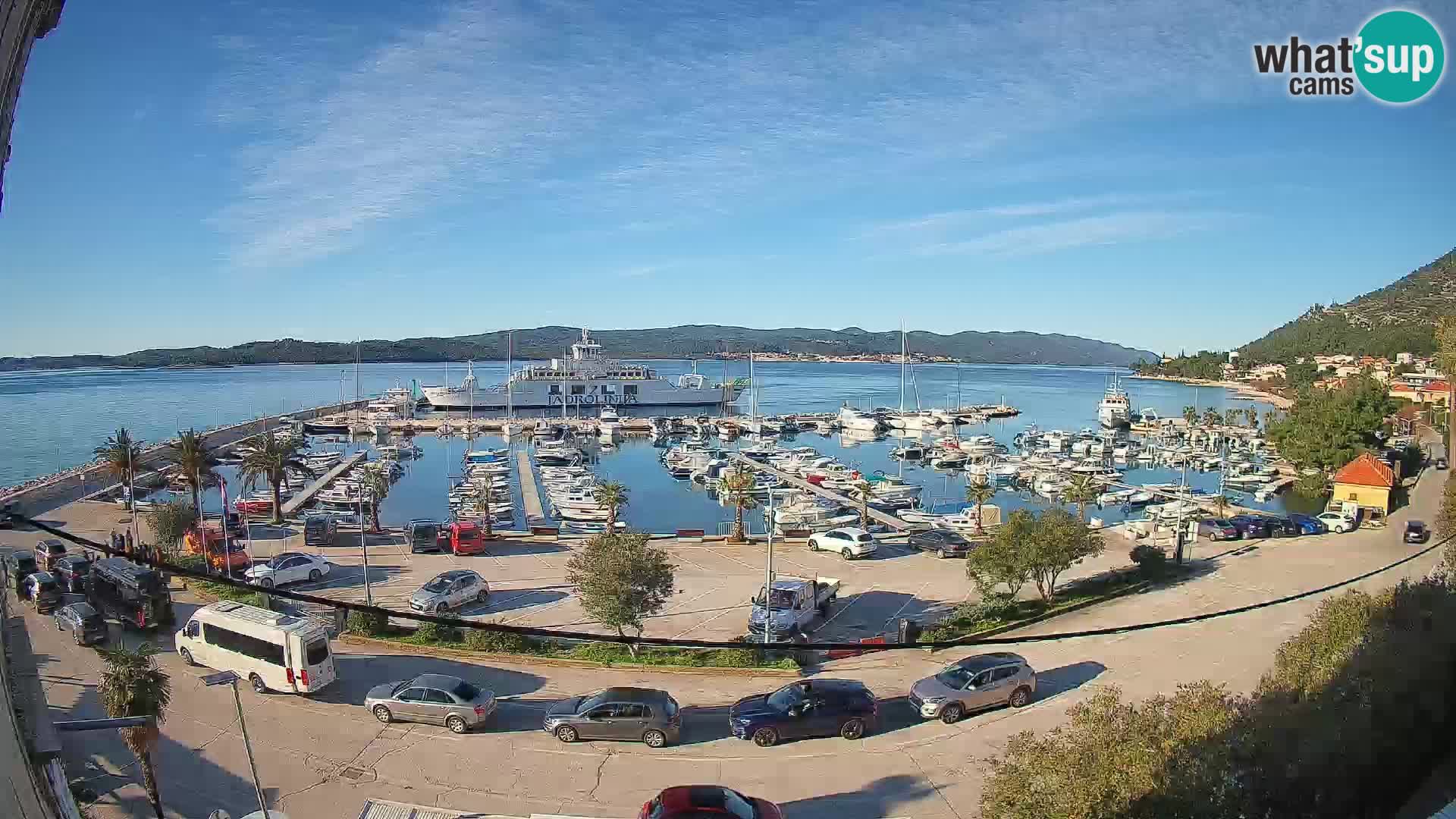 Webcam Orebić Uferpromenade – Fähre nach Korčula Live