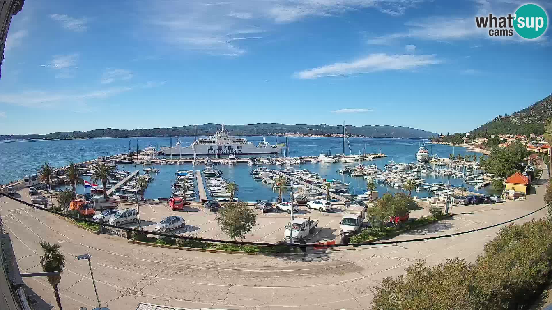 Webcam Orebić Riva – Ferry vers Korčula en direct