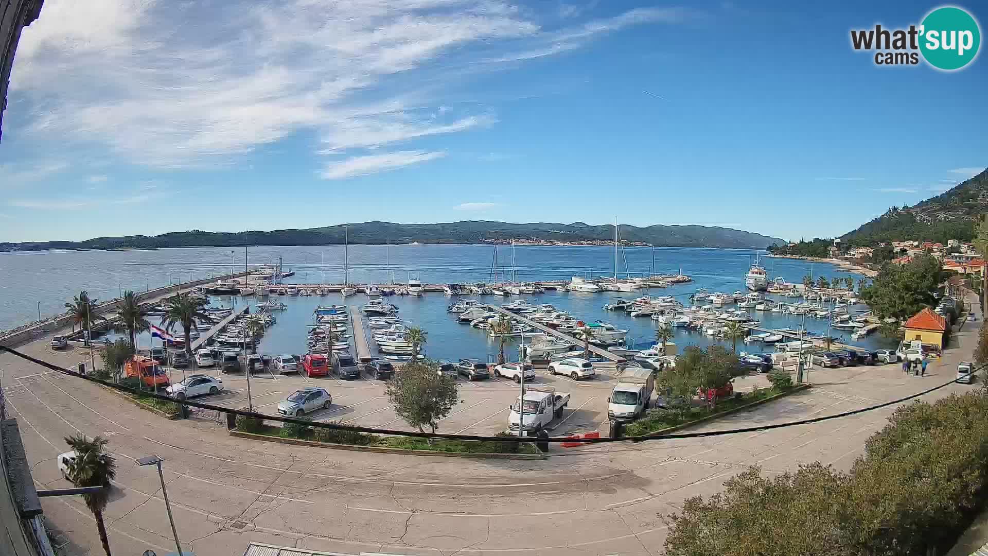 Webcam Orebić Uferpromenade – Fähre nach Korčula Live