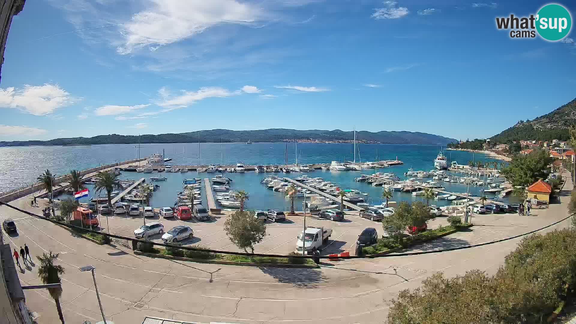 Webcam Orebić Riva – Ferry to Korčula Live