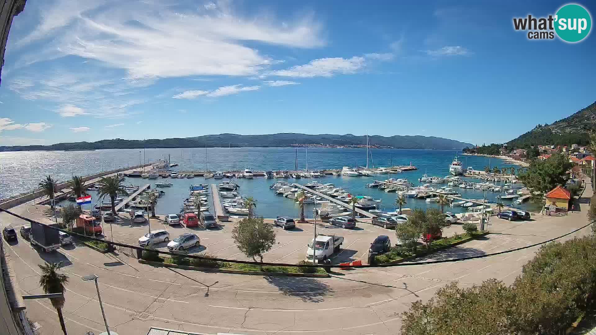 Webcam Orebić Uferpromenade – Fähre nach Korčula Live