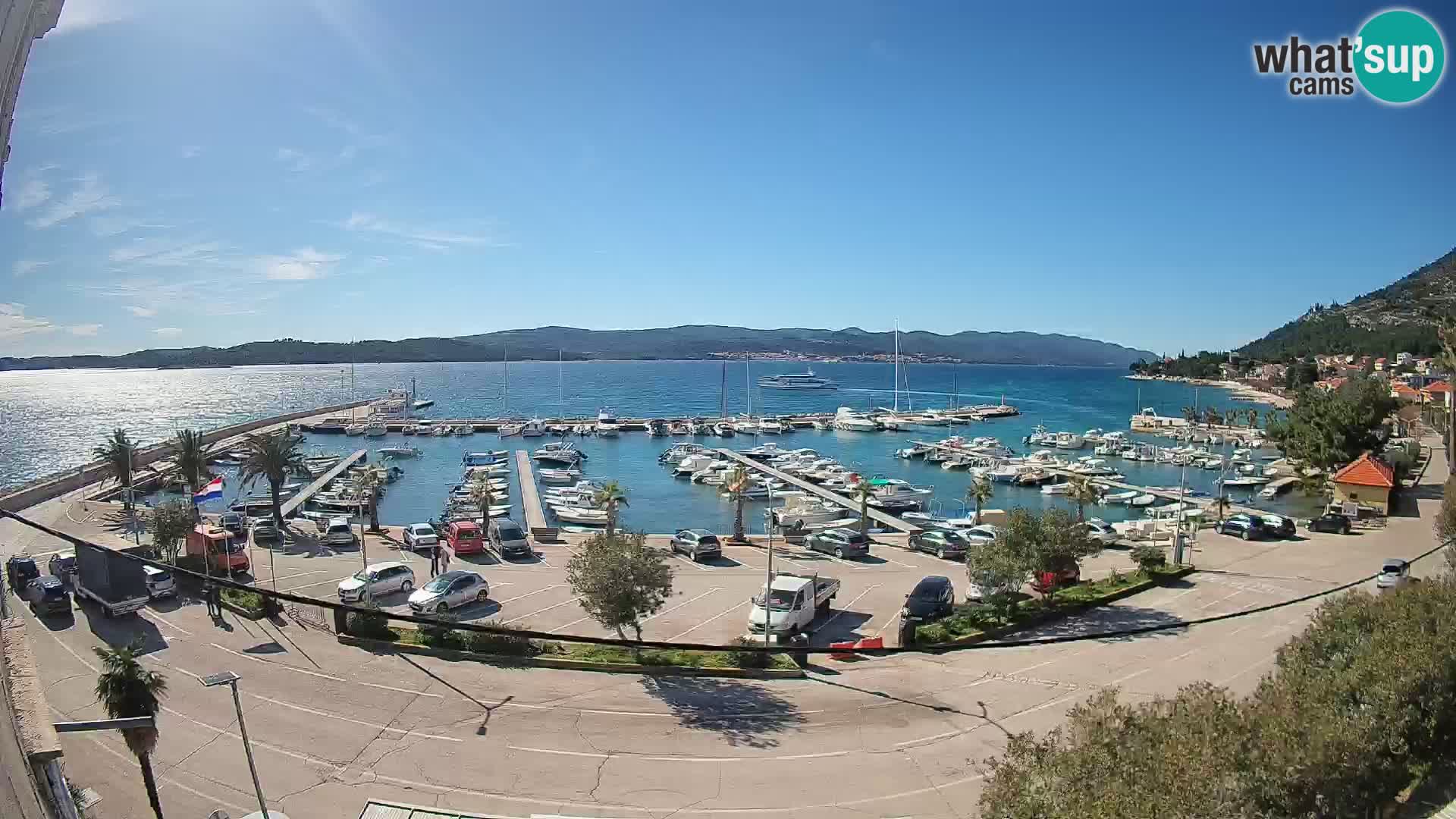 Webcam Orebić Riva – Ferry to Korčula Live