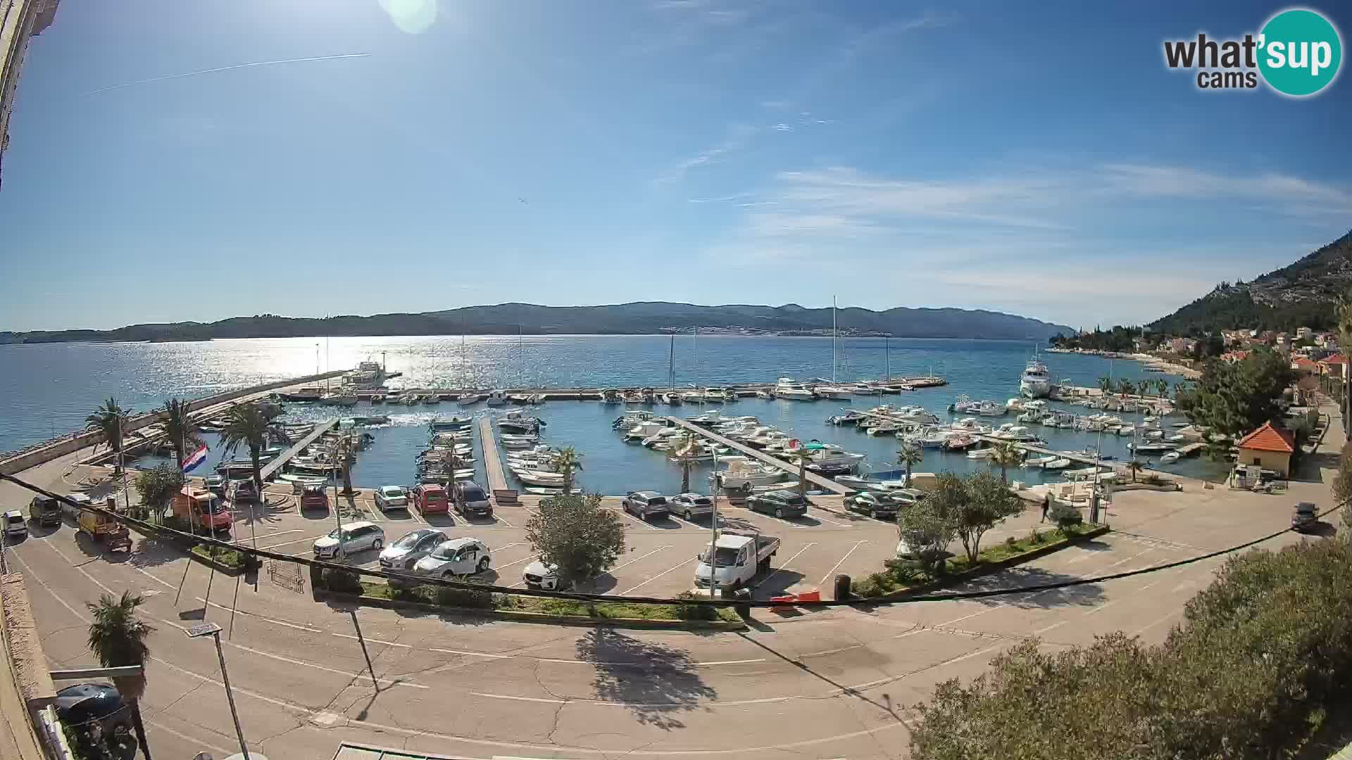 Webcam Orebić Riva – Ferry a Korčula en vivo