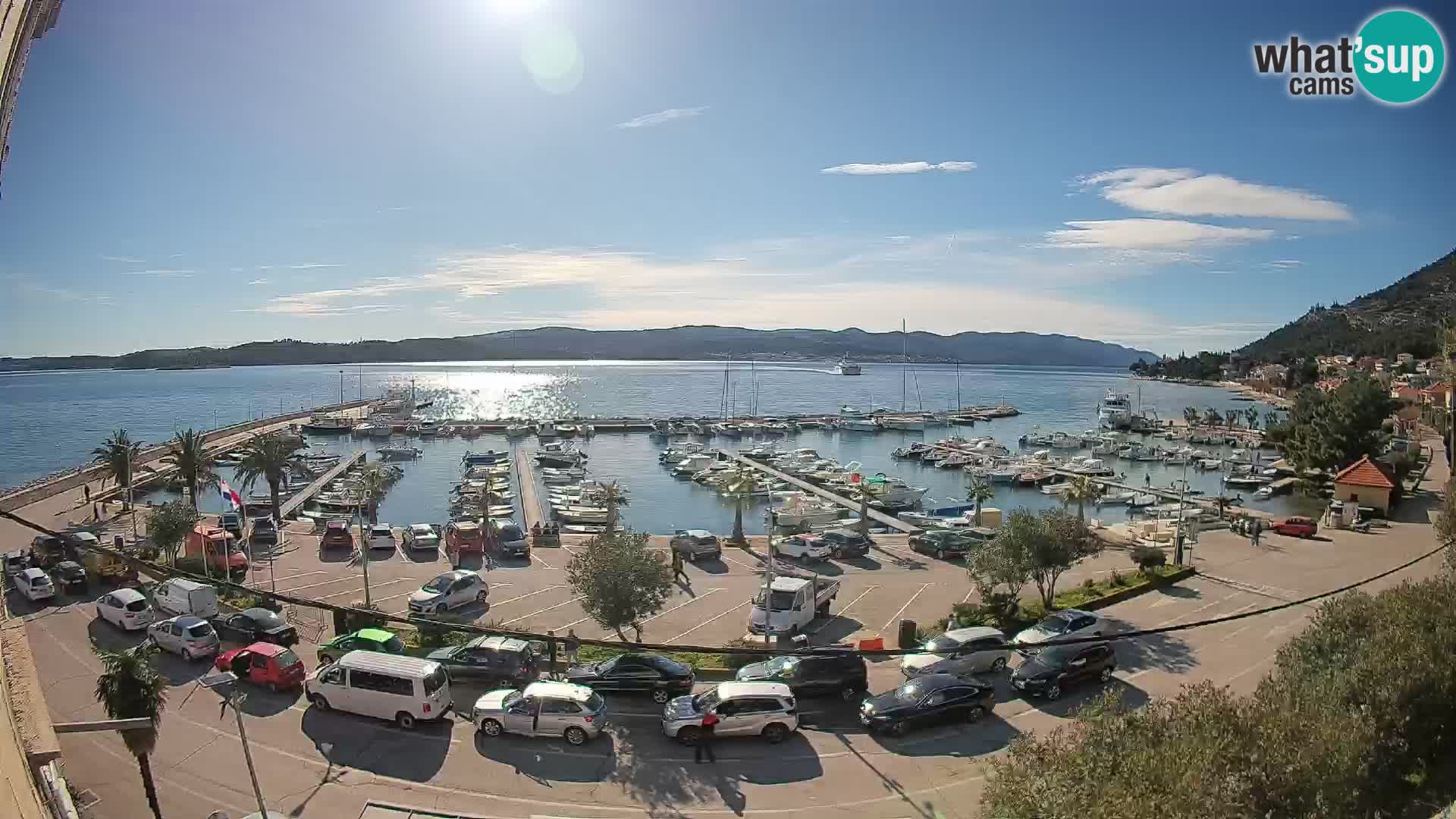 Spletna kamera Orebić Riva – Trajekt za Korčulo v živo