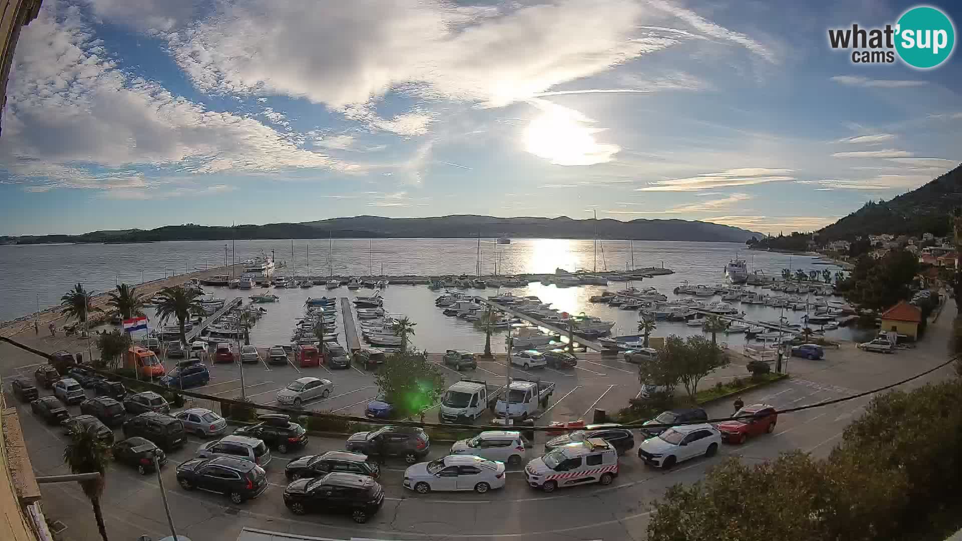 Webcam Orebić Riva – Ferry vers Korčula en direct