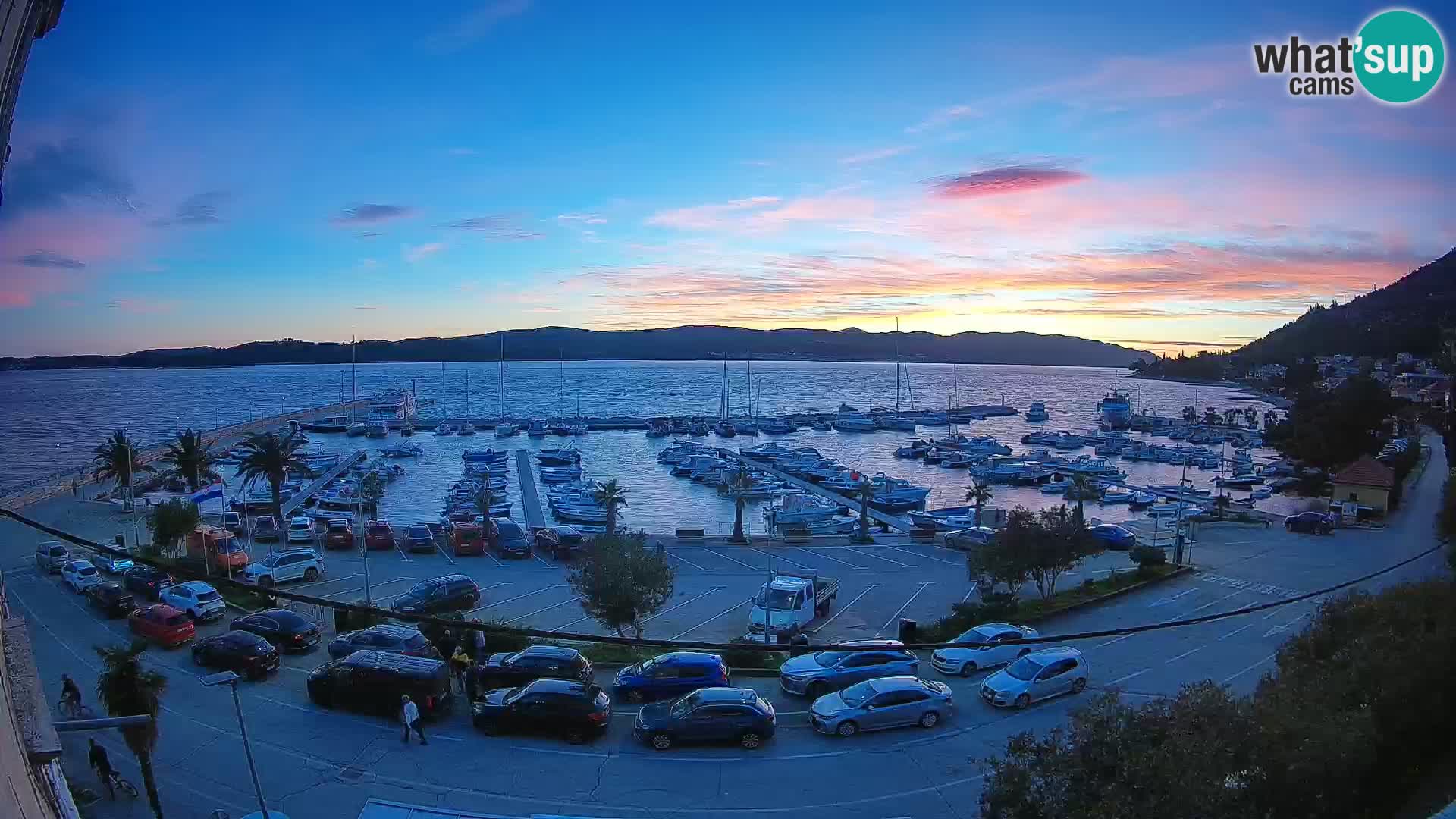 Webcam Orebić Riva – Ferry a Korčula en vivo