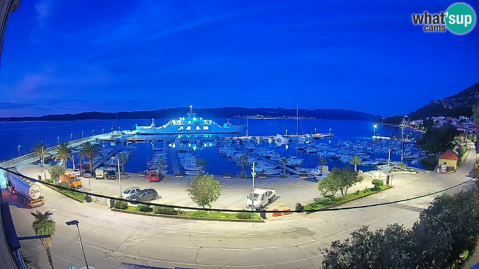 Webcam Orebić Riva – Ferry to Korčula Live