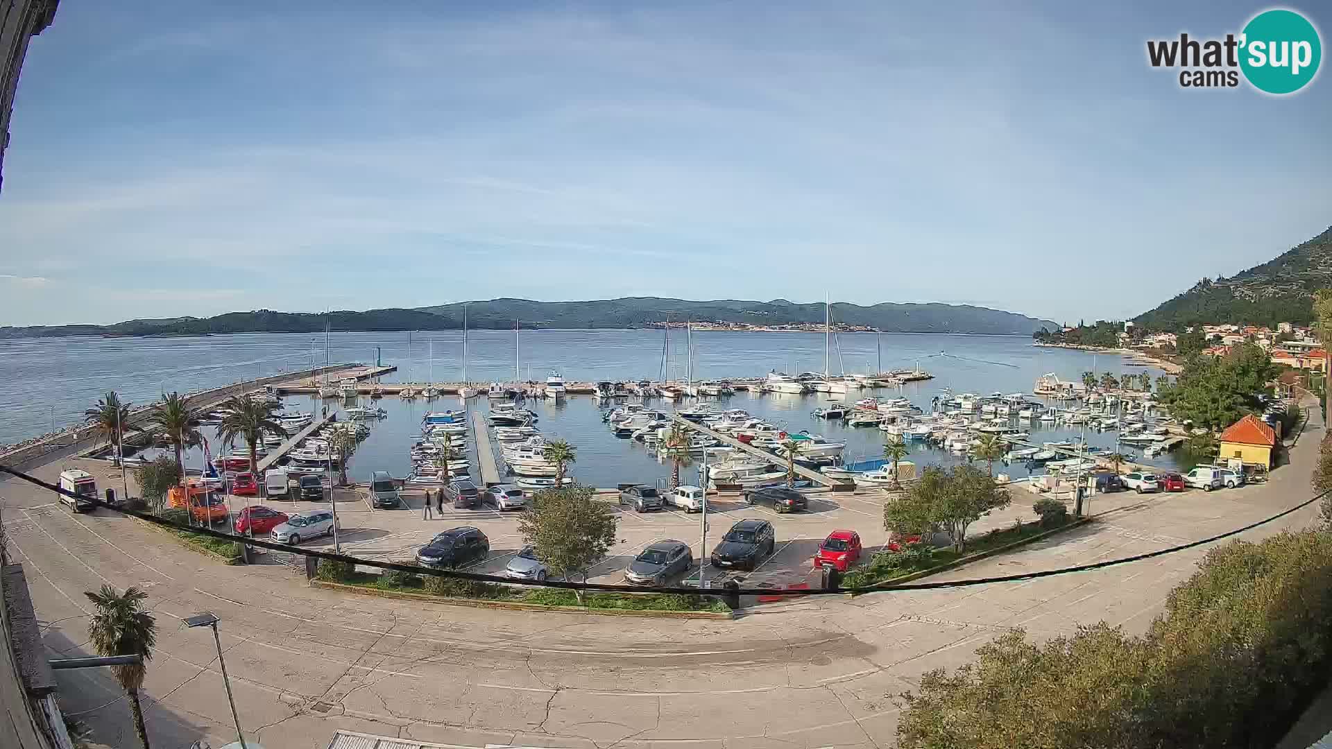 Spletna kamera Orebić Riva – Trajekt za Korčulo v živo