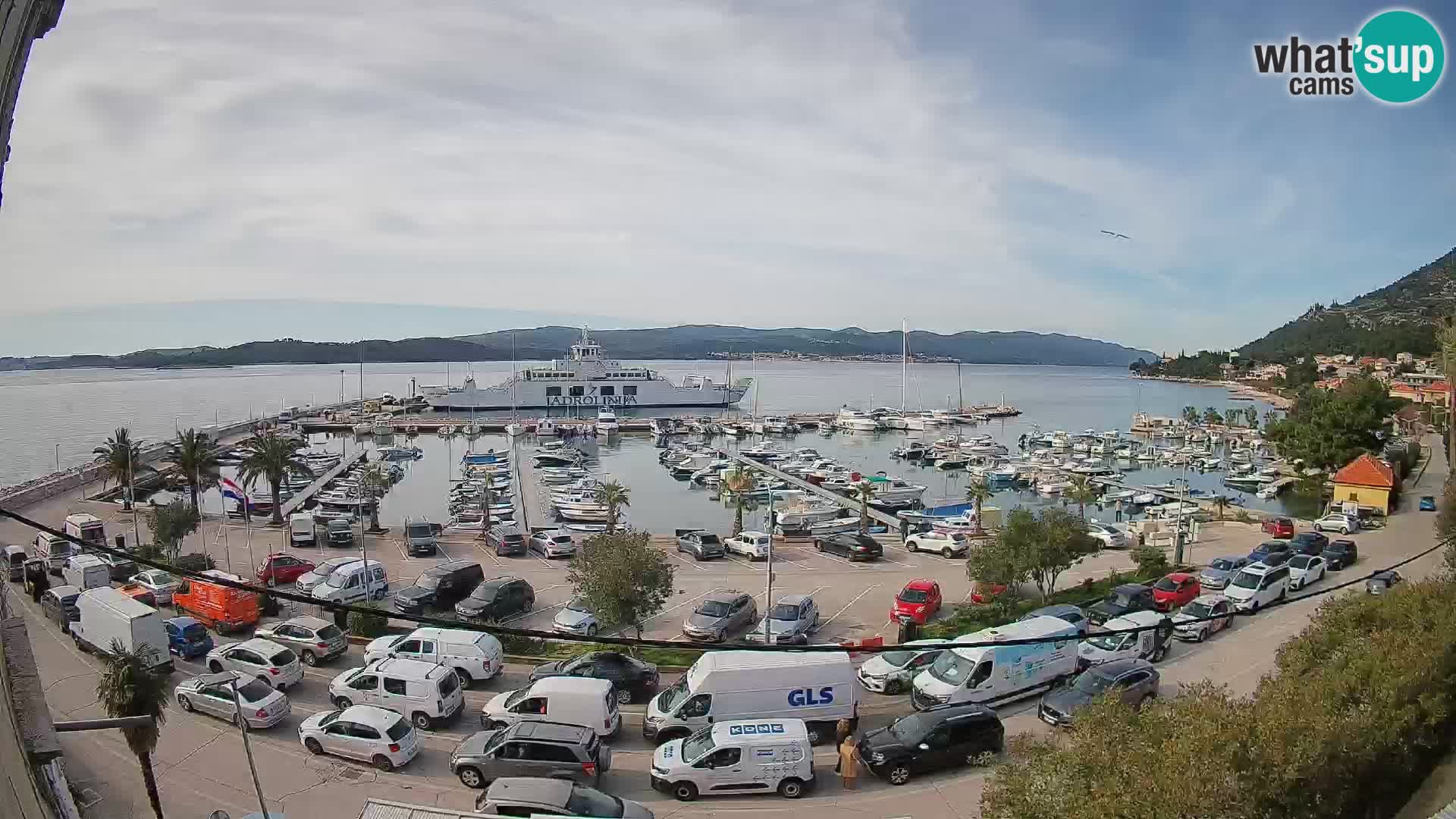Webcam Orebić Riva – Ferry to Korčula Live