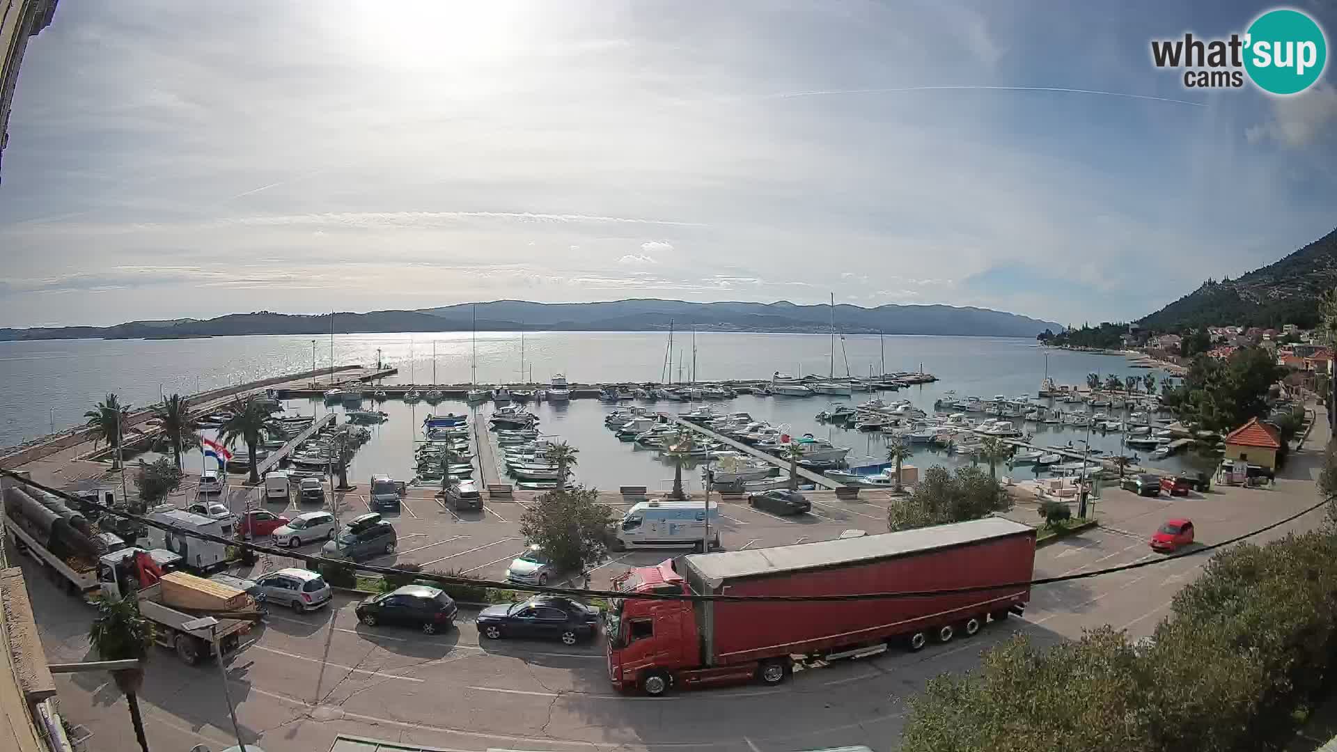 Webcam Orebić Riva – Ferry to Korčula Live