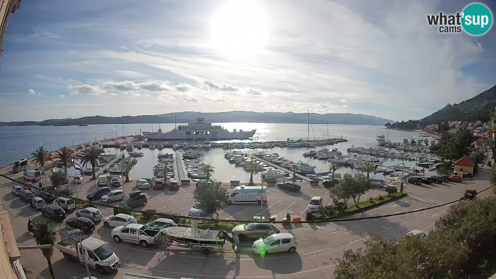 Webcam Orebić Riva – Ferry to Korčula Live