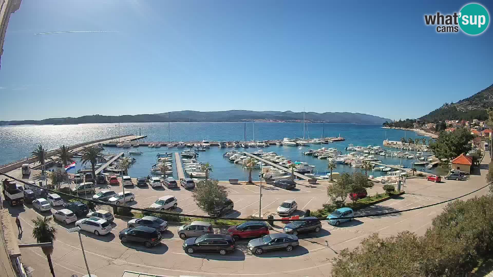 Webcam Orebić Uferpromenade – Fähre nach Korčula Live