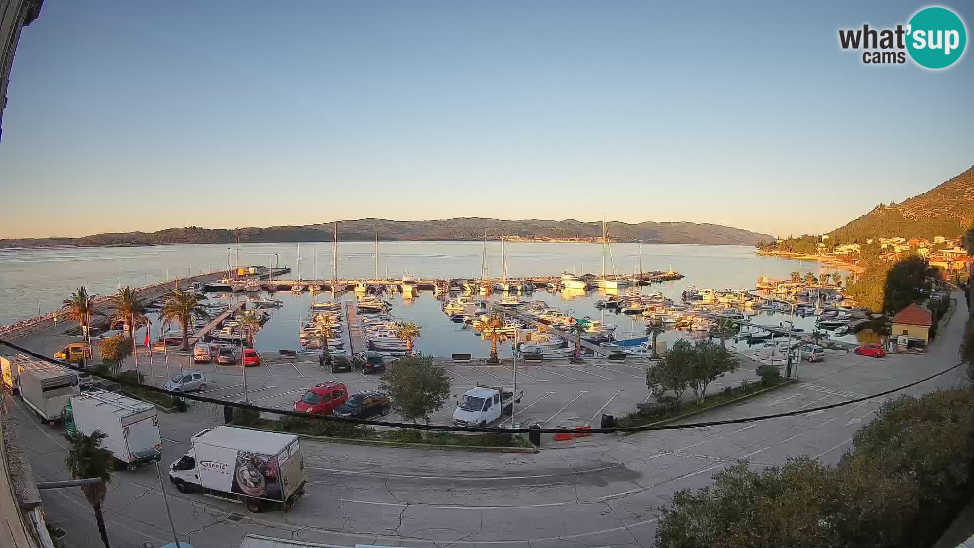 Webcam Orebić Uferpromenade – Fähre nach Korčula Live