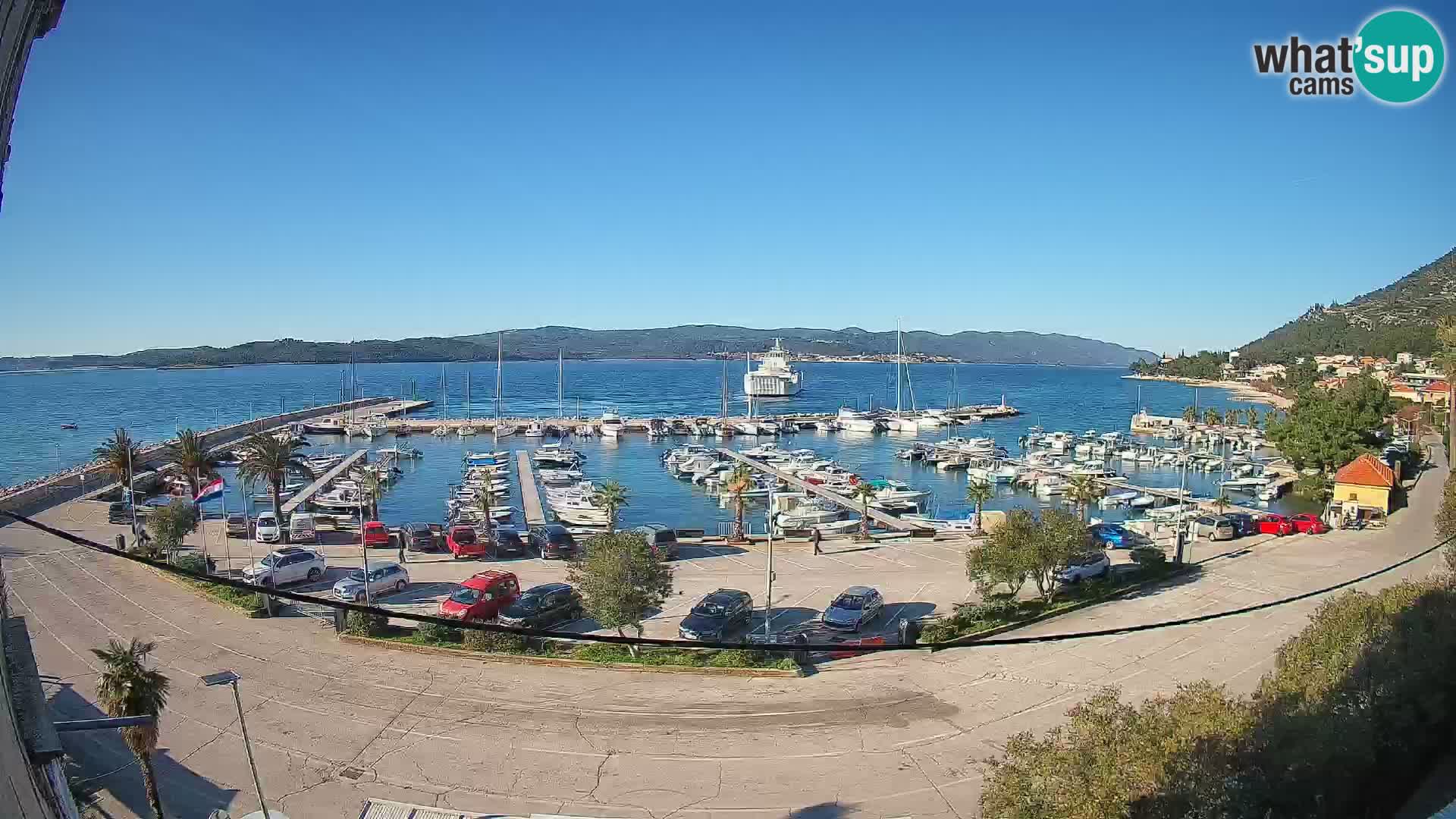 Webcam Orebić Riva – Ferry vers Korčula en direct