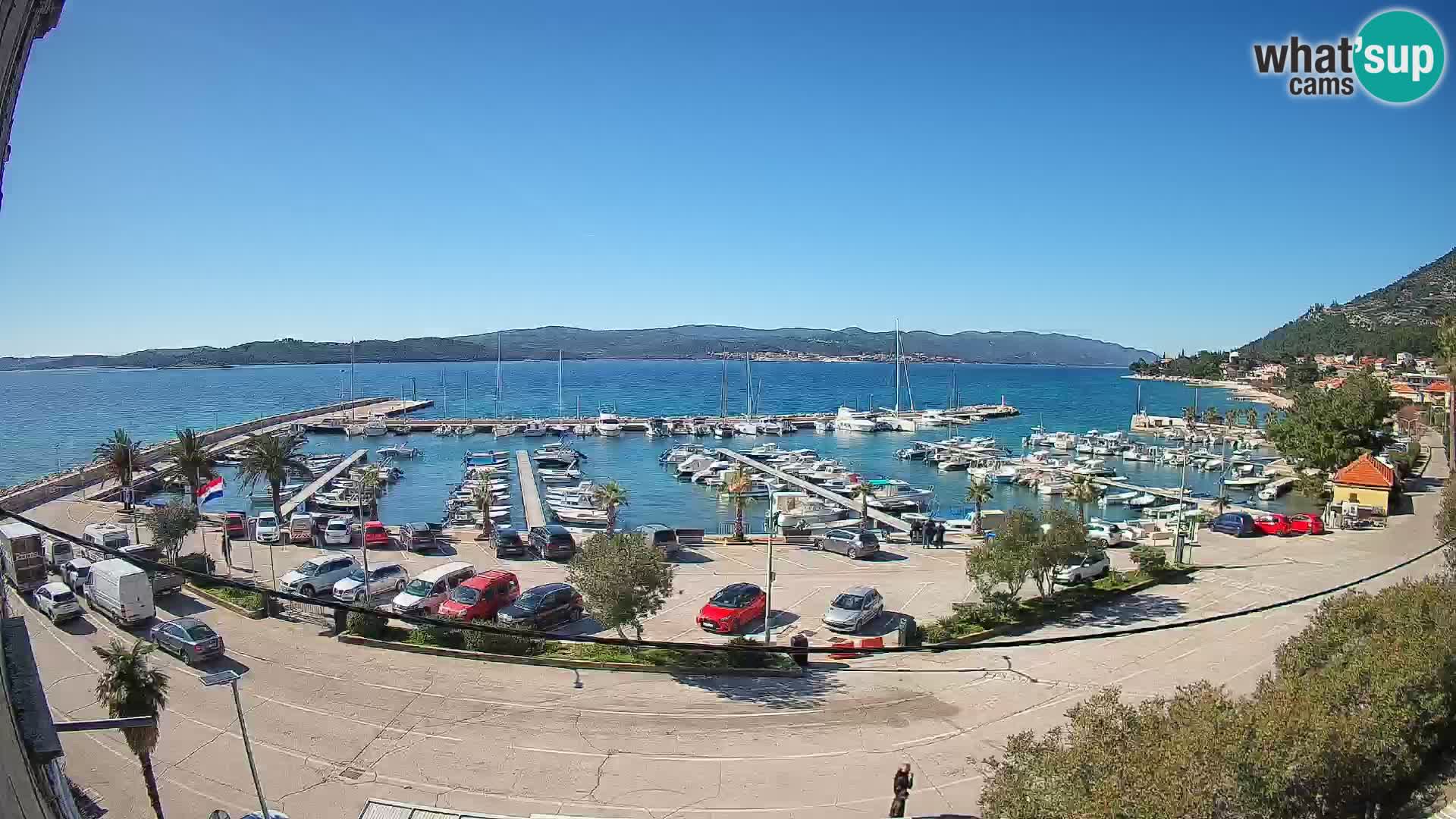 Web kamera Orebić Riva – Trajekt za Korčulu uživo