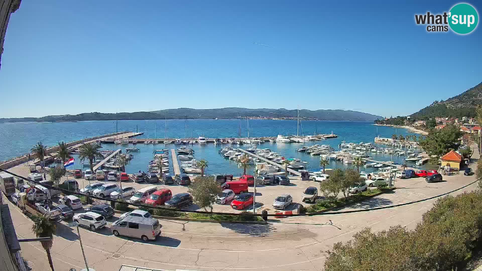 Webcam Orebić Riva – Ferry to Korčula Live