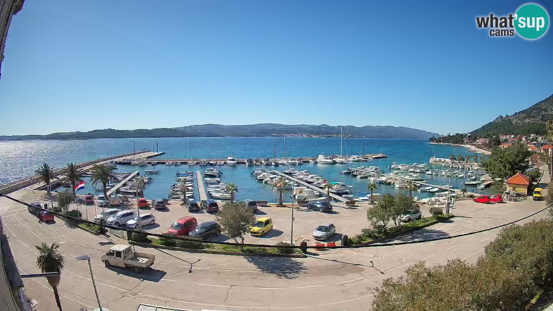Webcam Orebić Uferpromenade – Fähre nach Korčula Live