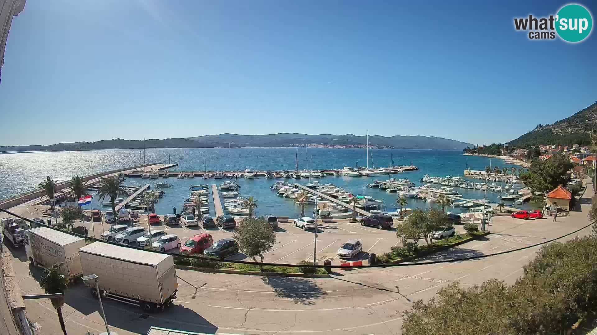 Webcam Orebić Riva – Ferry to Korčula Live