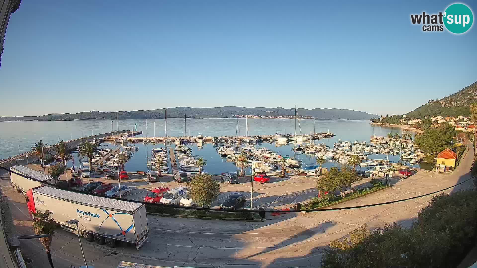 Webcam Orebić Riva – Ferry a Korčula en vivo