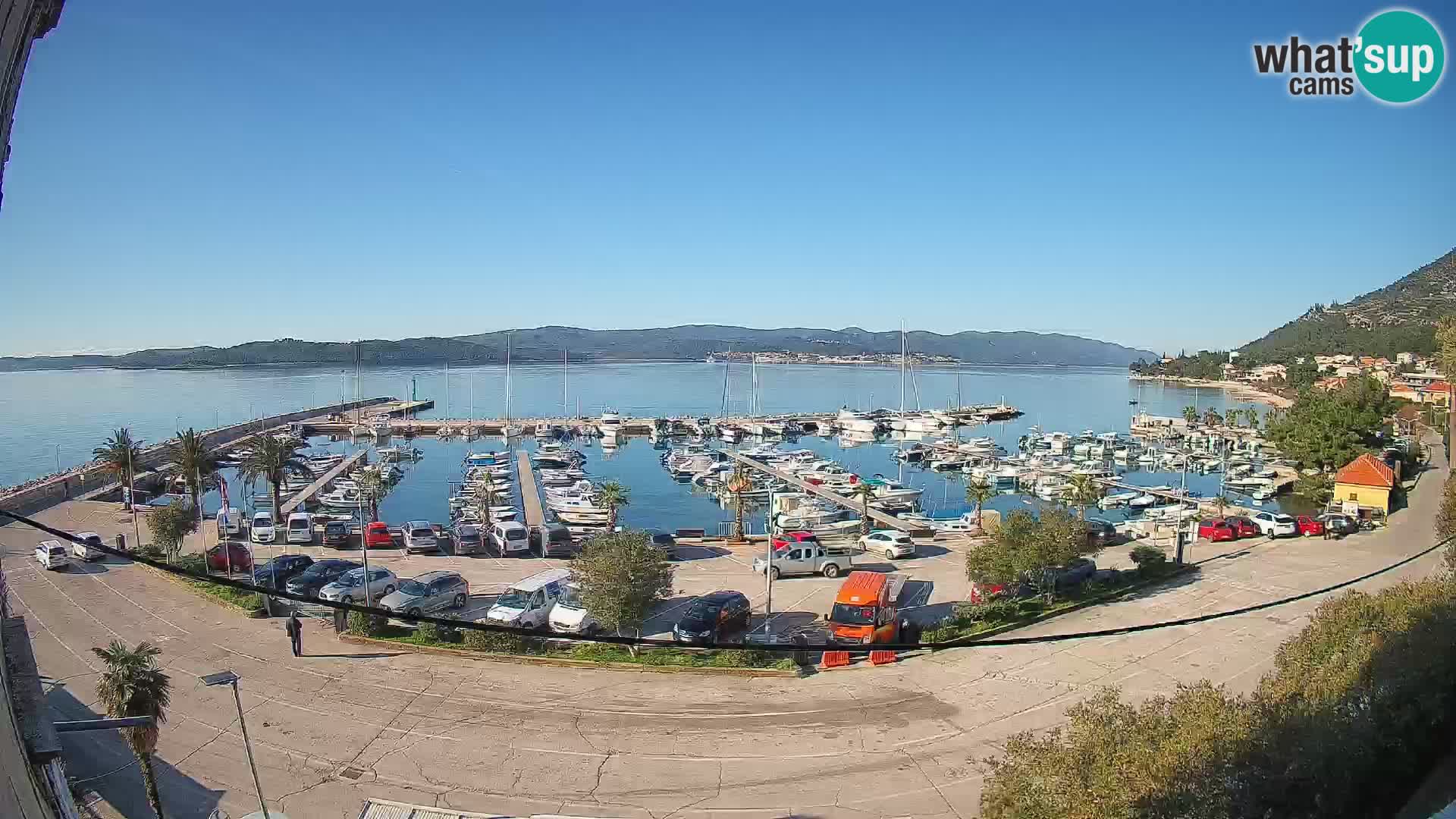 Webcam Orebić Riva – Ferry a Korčula en vivo