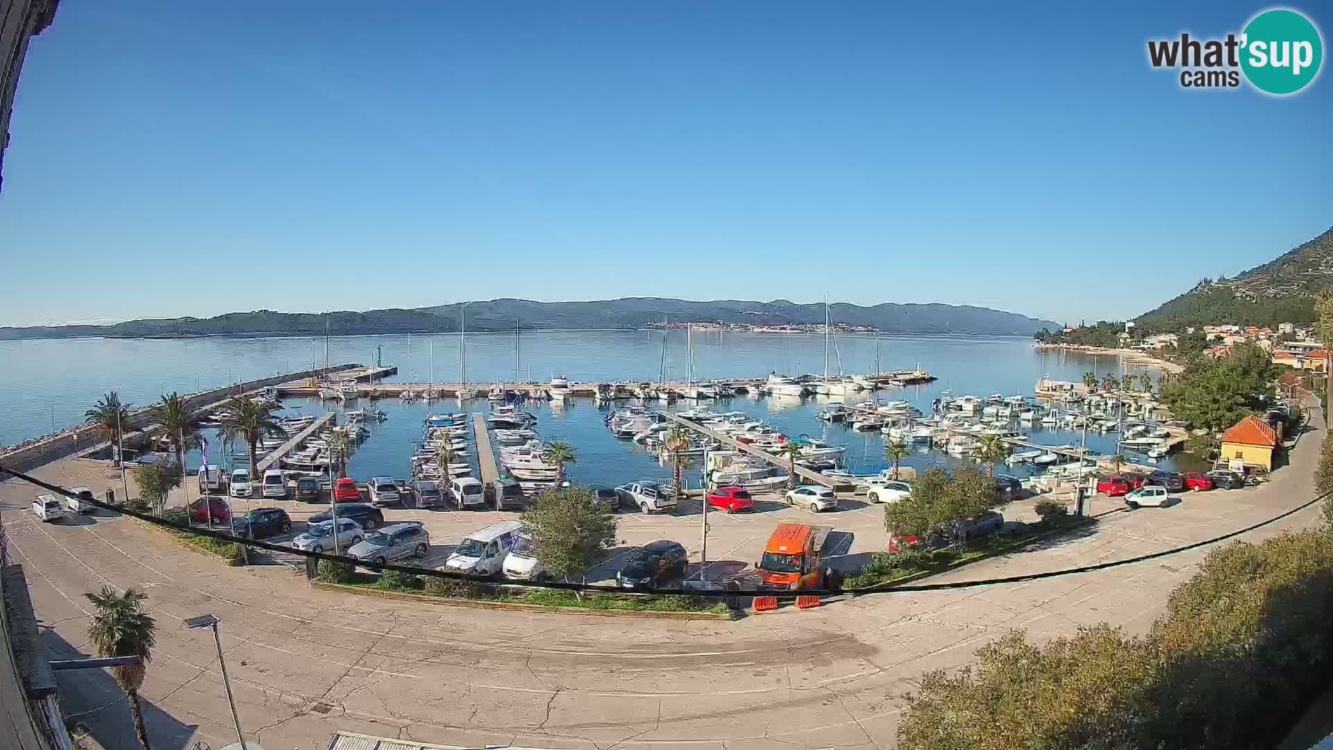 Webcam Orebić Uferpromenade – Fähre nach Korčula Live