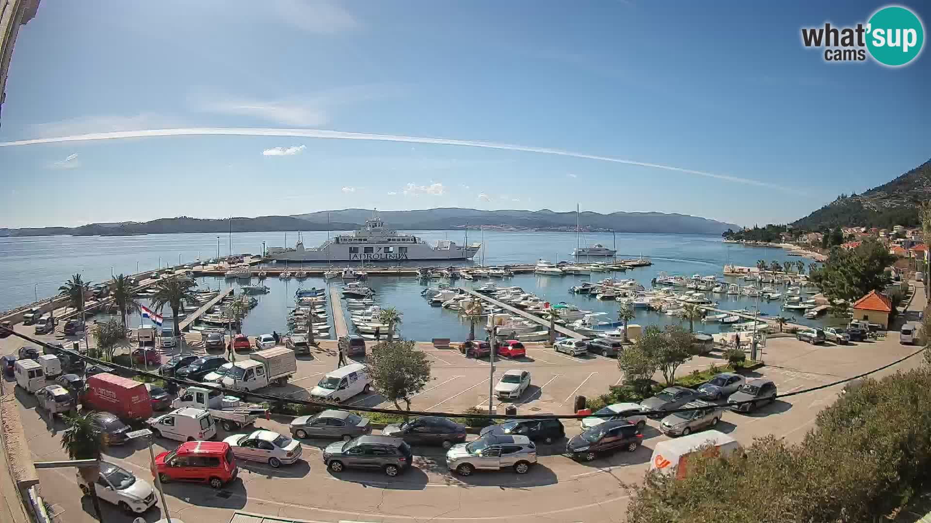 Web kamera Orebić Riva – Trajekt za Korčulu uživo