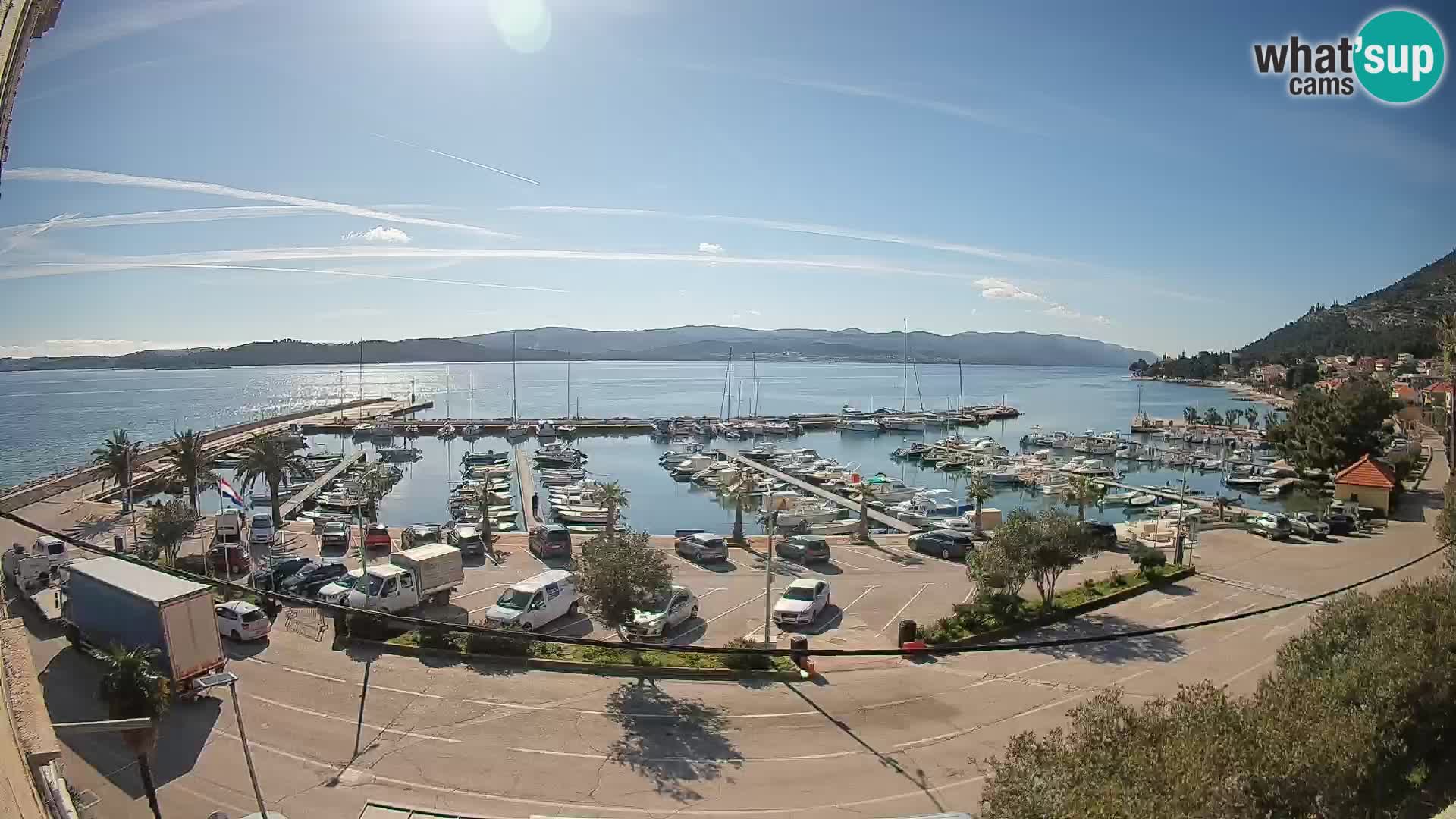 Spletna kamera Orebić Riva – Trajekt za Korčulo v živo