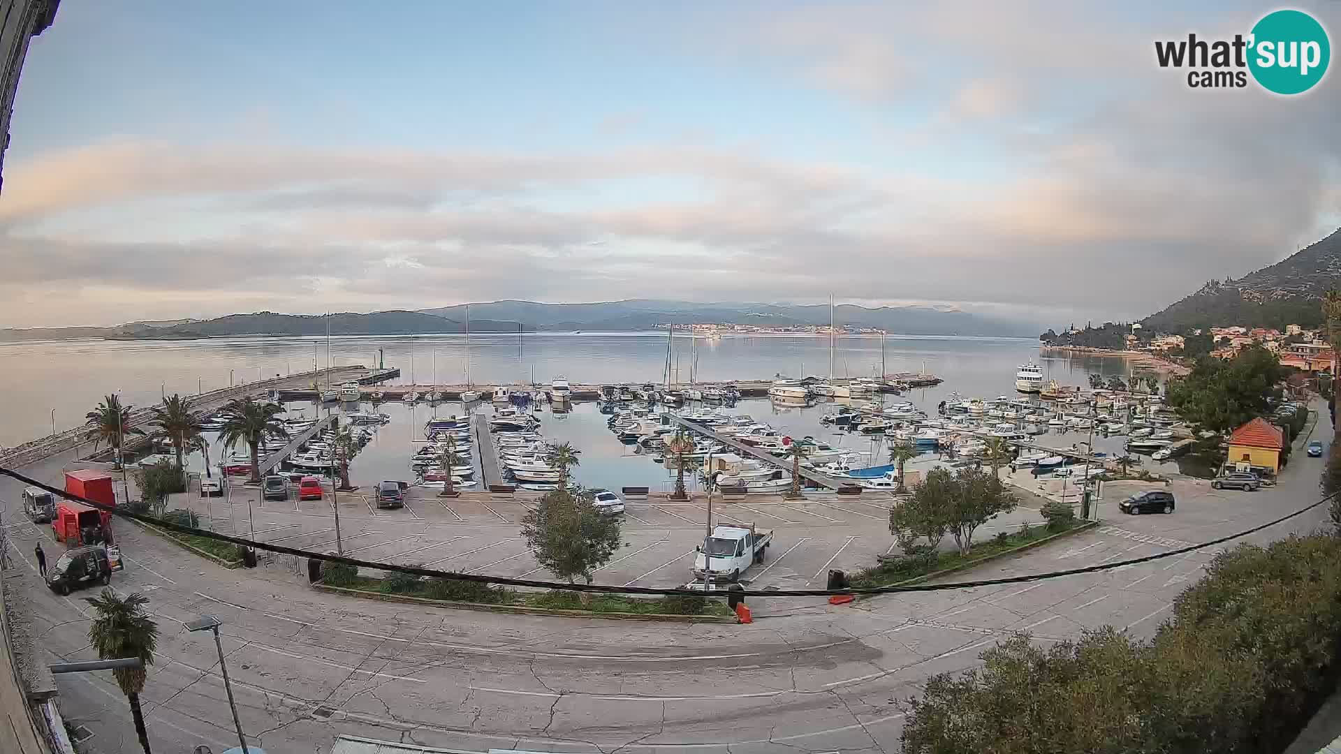 Webcam Orebić Riva – Ferry a Korčula en vivo