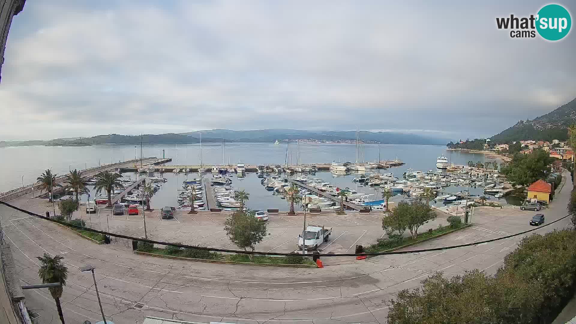 Webcam Orebić Uferpromenade – Fähre nach Korčula Live