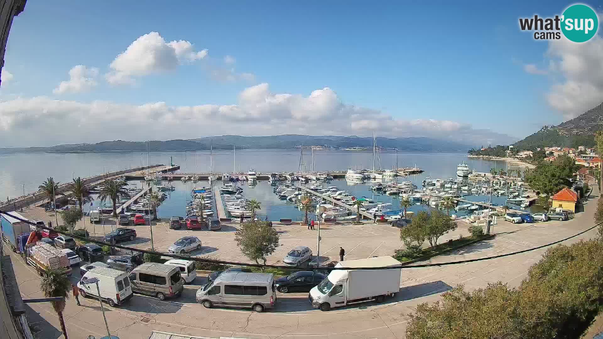 Webcam Orebić Riva – Ferry a Korčula en vivo