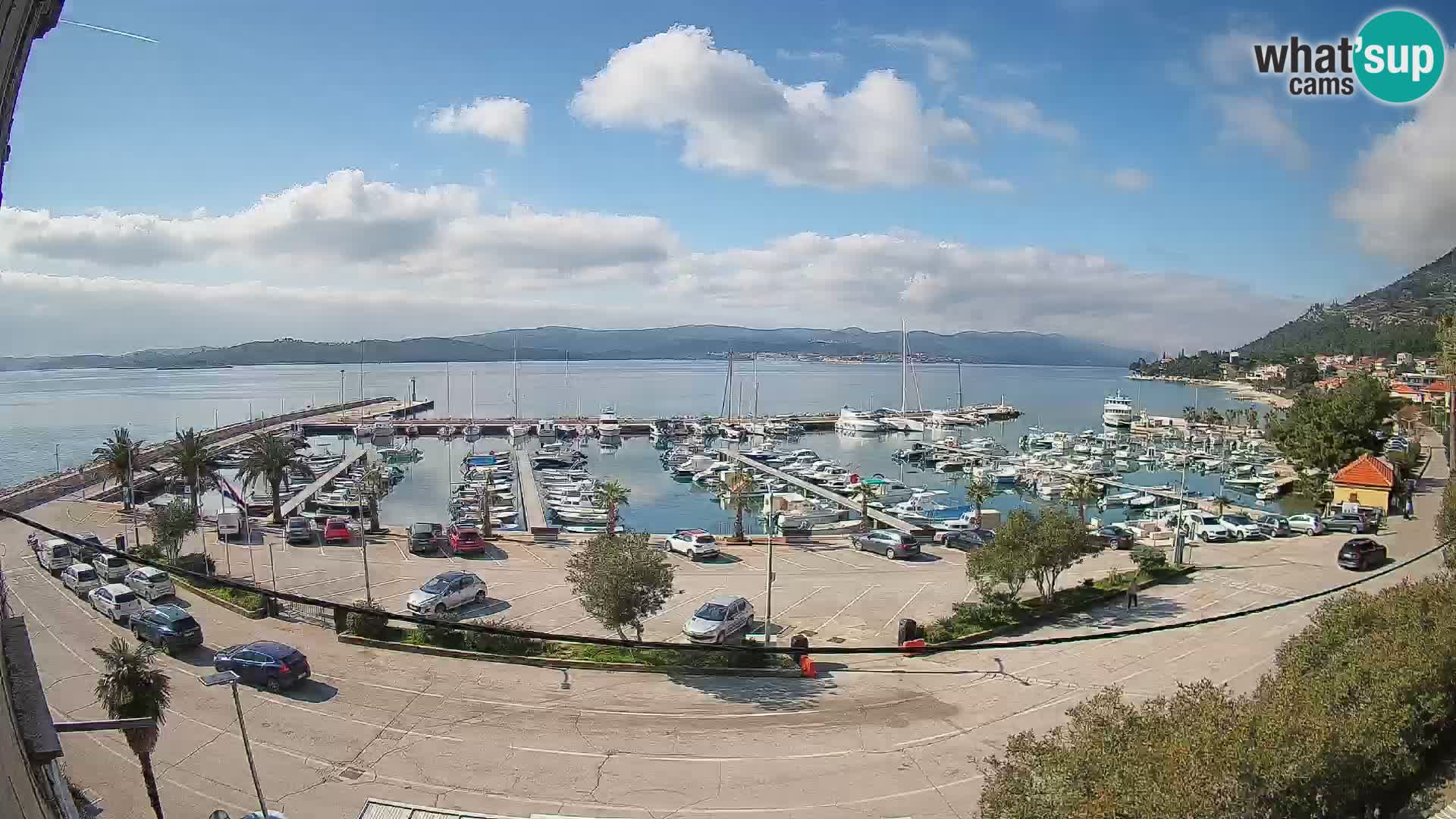 Webcam Orebić Uferpromenade – Fähre nach Korčula Live