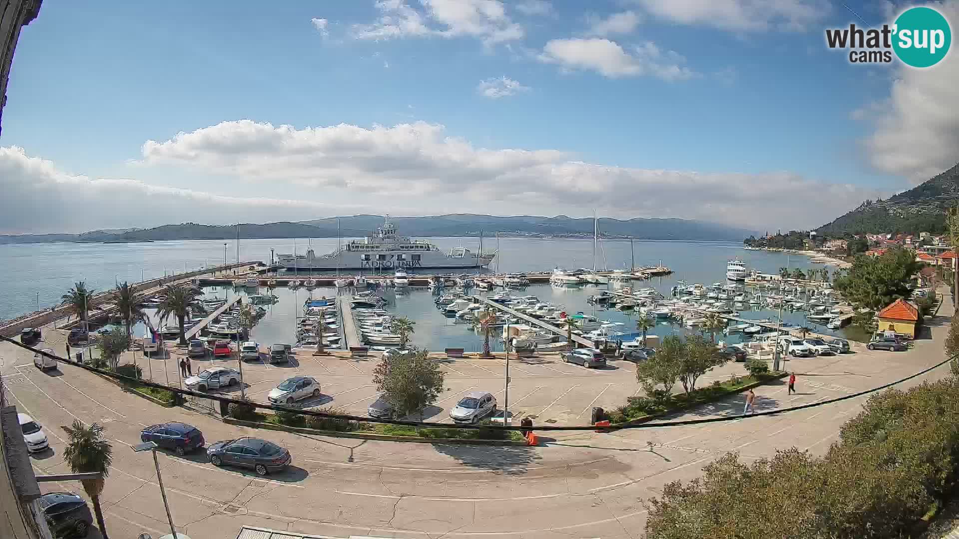 Webcam Orebić Riva – Ferry to Korčula Live