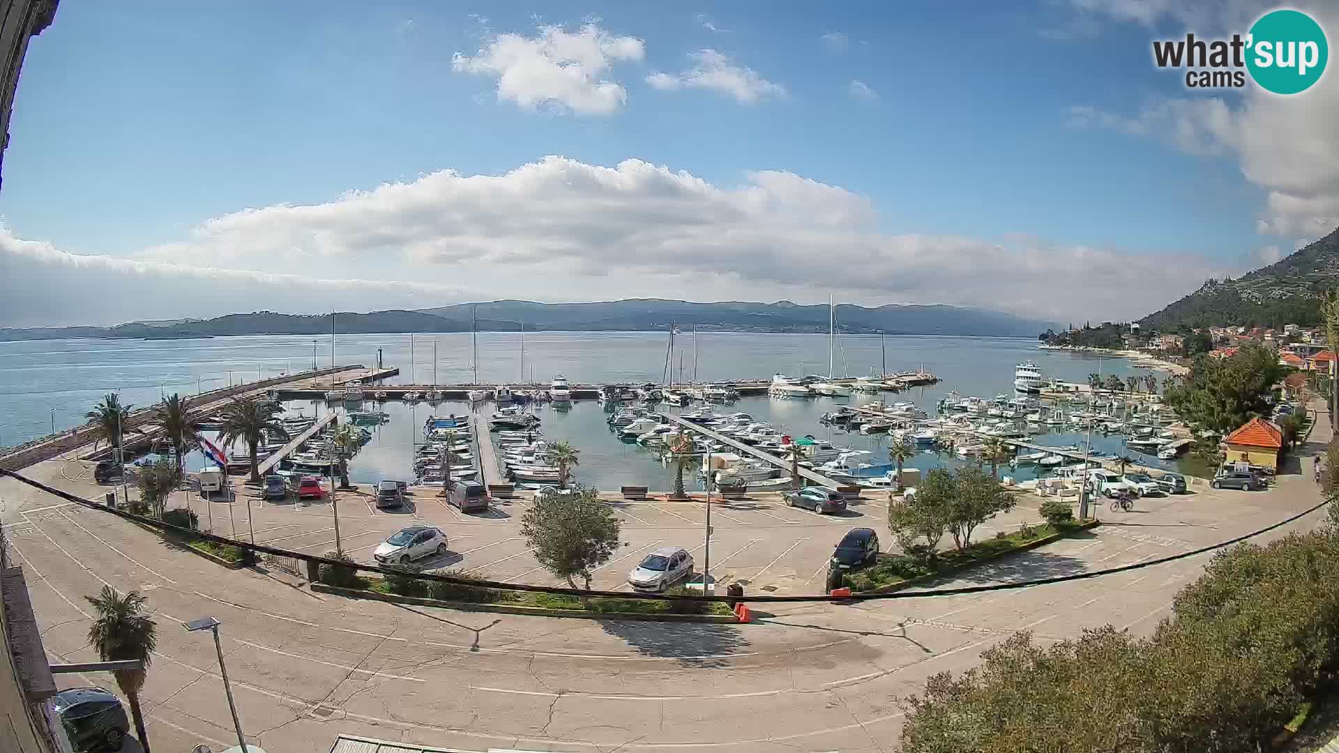 Webcam Orebić Uferpromenade – Fähre nach Korčula Live