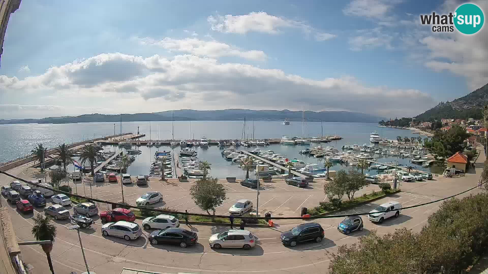 Spletna kamera Orebić Riva – Trajekt za Korčulo v živo