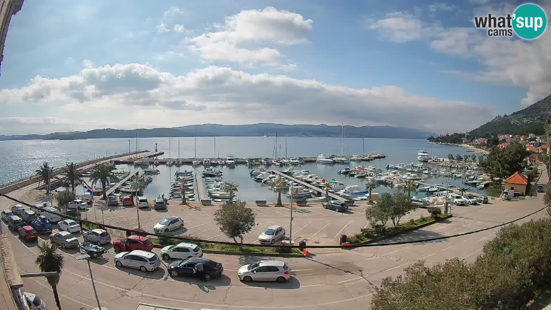 Webcam Orebić Uferpromenade – Fähre nach Korčula Live