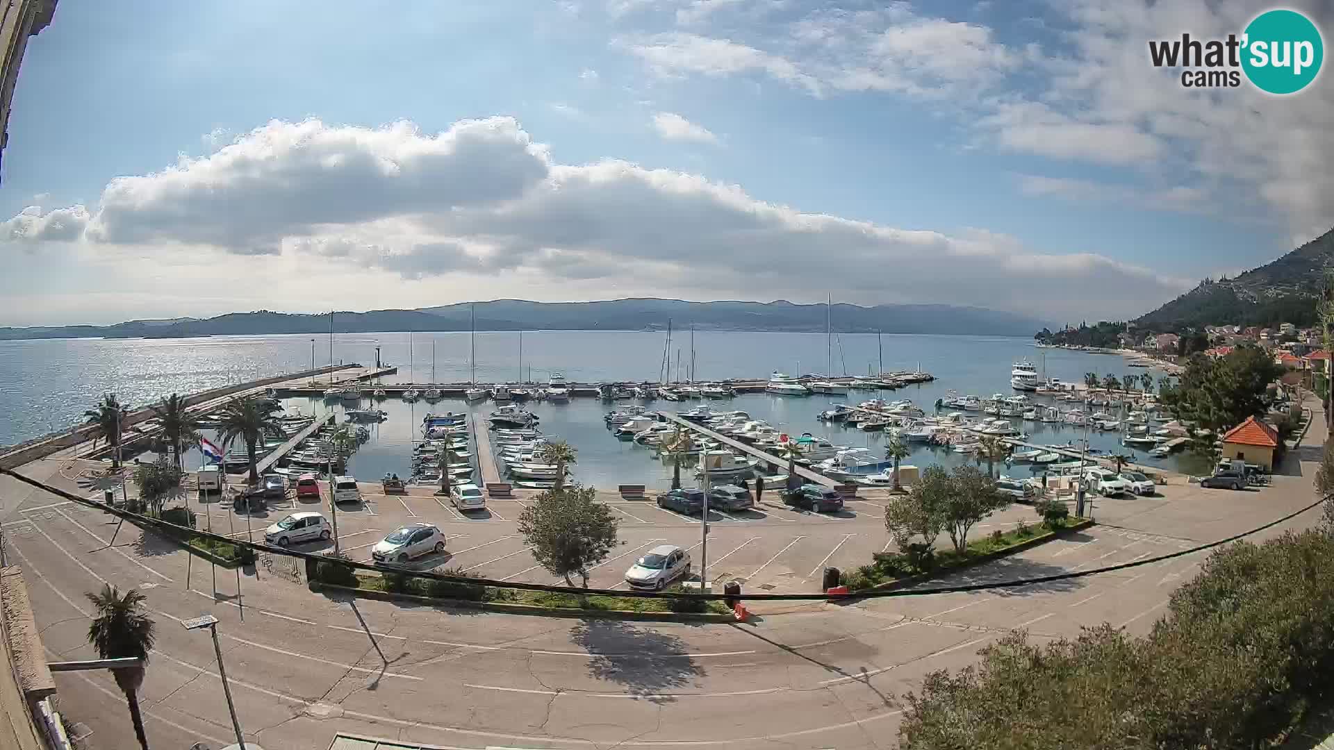 Webcam Orebić Uferpromenade – Fähre nach Korčula Live