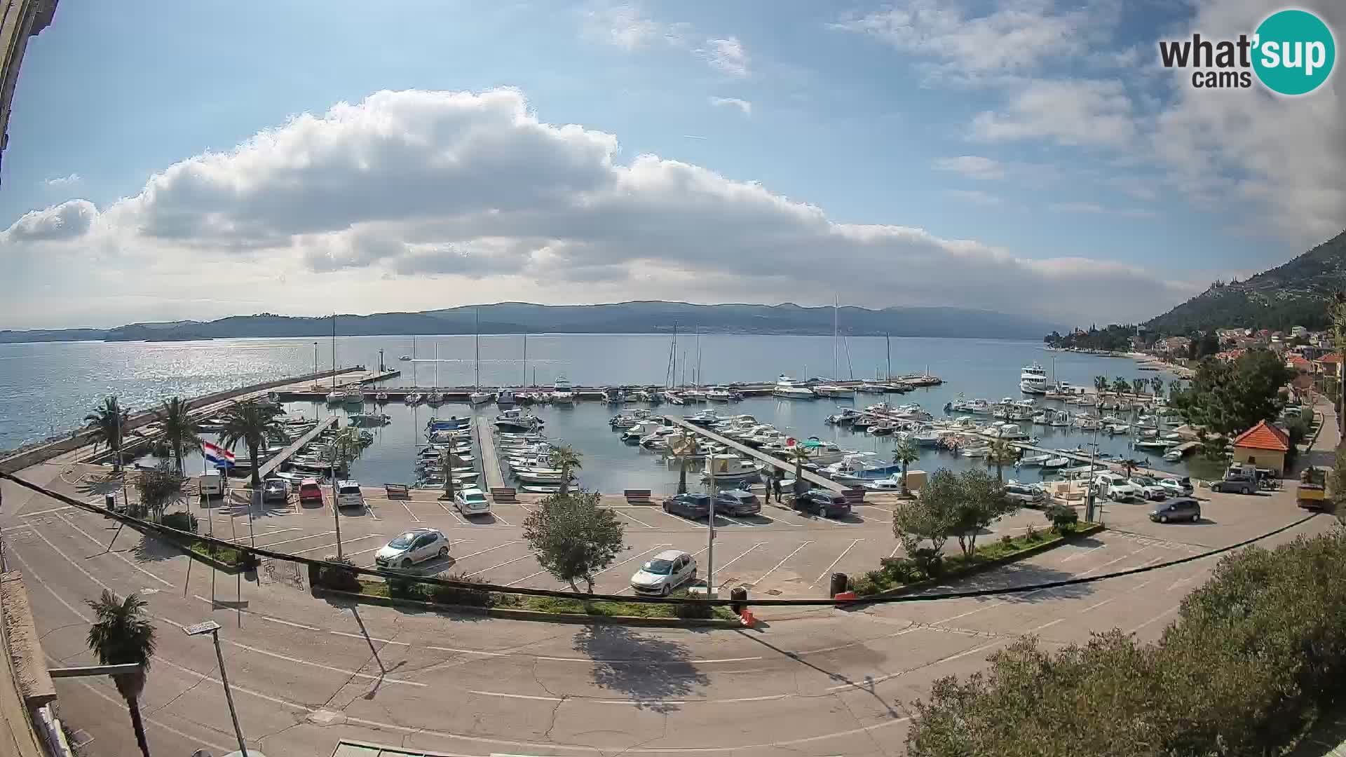 Webcam Orebić Riva – Ferry a Korčula en vivo